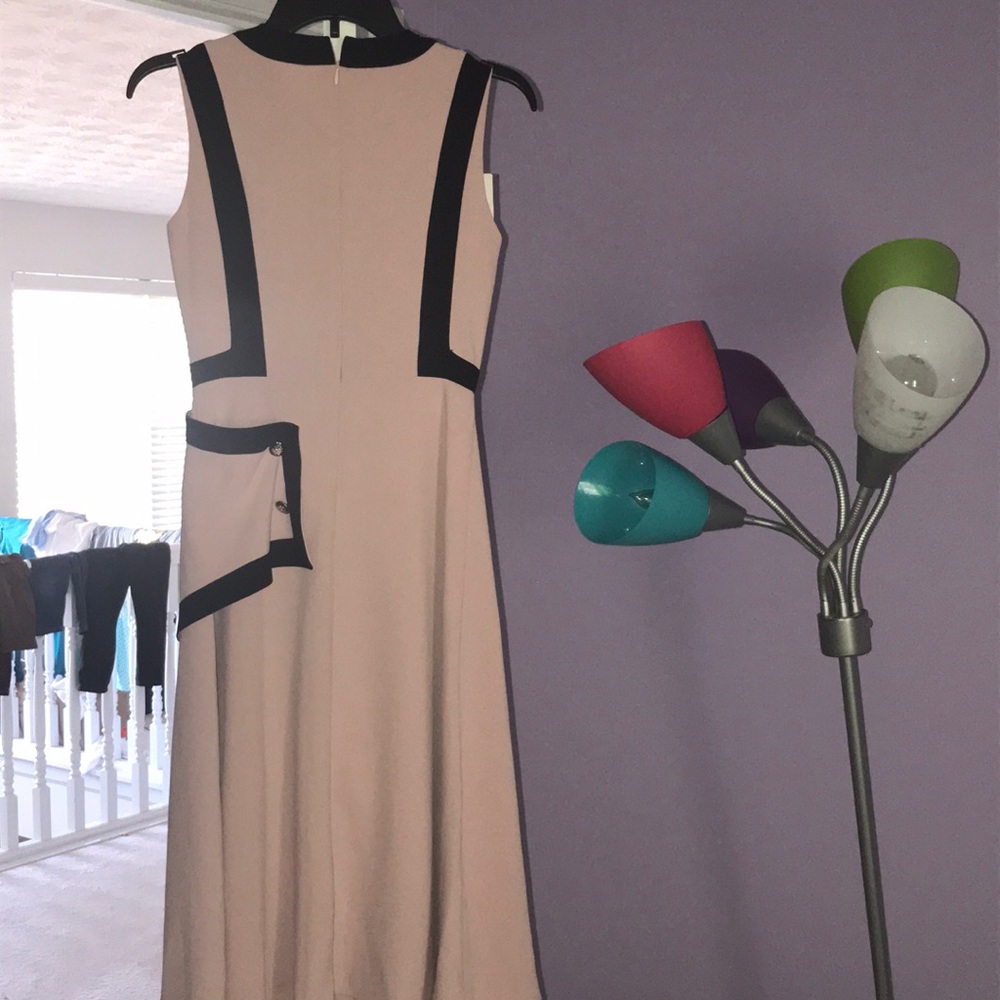 Light Pink and black midi dress - Picture 2 of 3
